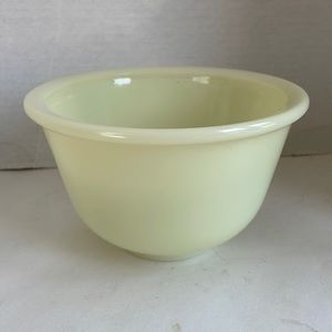Vintage Milk Glass Mixing Bowl Custard Yellow